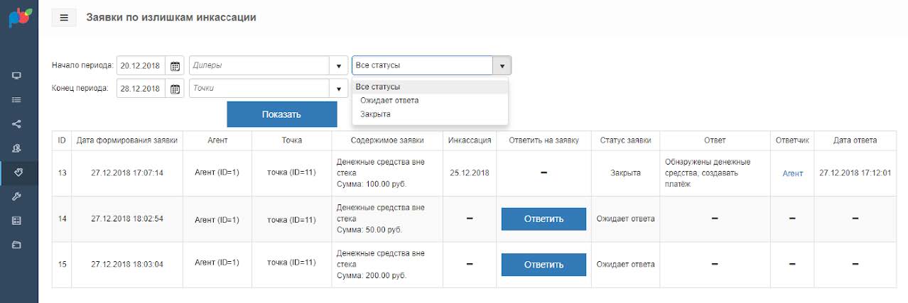 Проверка неучтенных средств инкассации